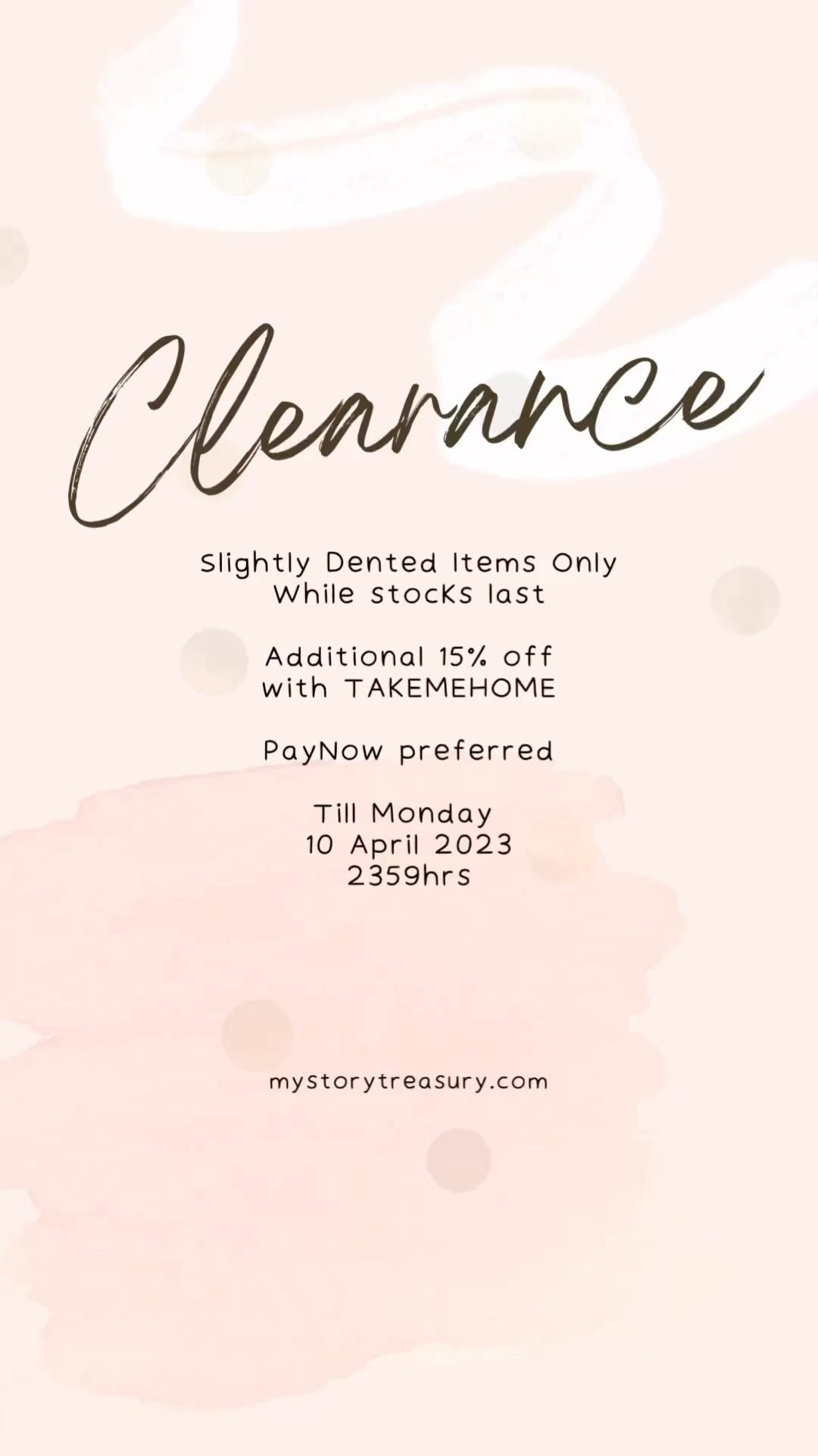 Last day for our clearance sale!