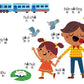 字母+拼音+数字小词典 Bilingual Board Book Dictionaries - Alphabet, Pinyin, Numbers (Set of 3)
